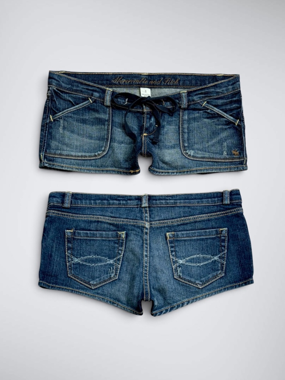 Early 2000s Abercrombie & Fitch Ultra Low Rise Micro Denim Shorts